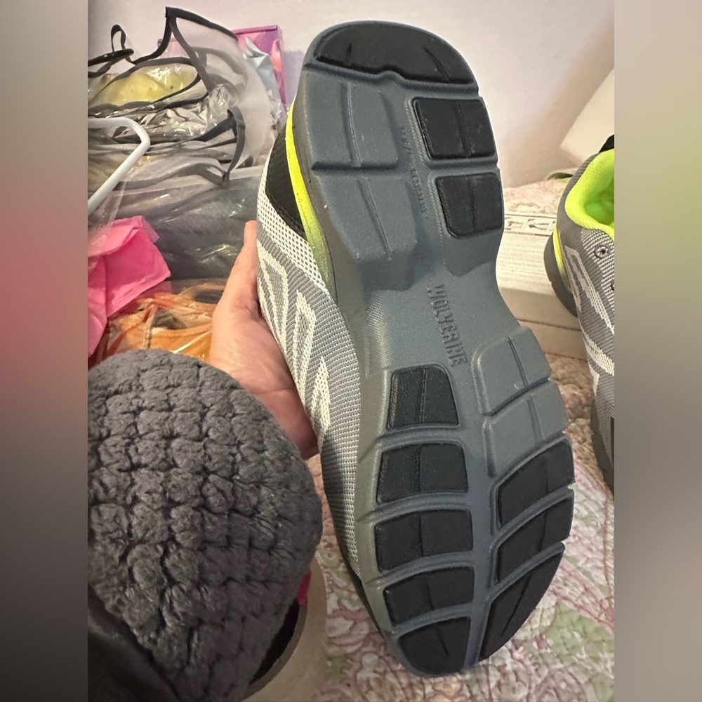 Wolverine Black and Neon Yellow Athletic Shoes - Picture 3 of 5
